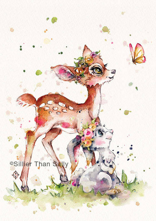 A4 Animal Art Print - Sweet Woodland Friends Uncommon Collective Store