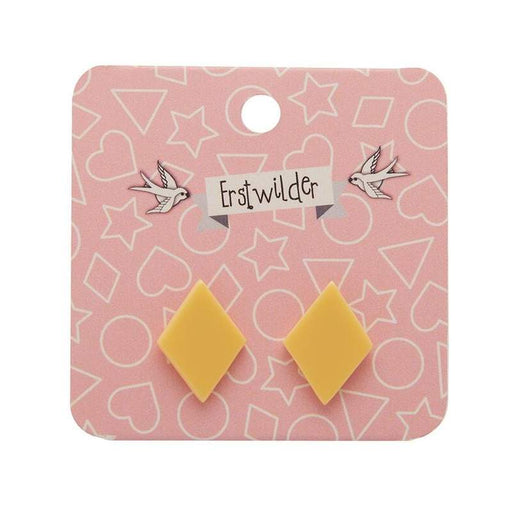 Erstwilder Essentials Diamond Solid Resin Earrings - Light Yellow Uncommon Collective Store