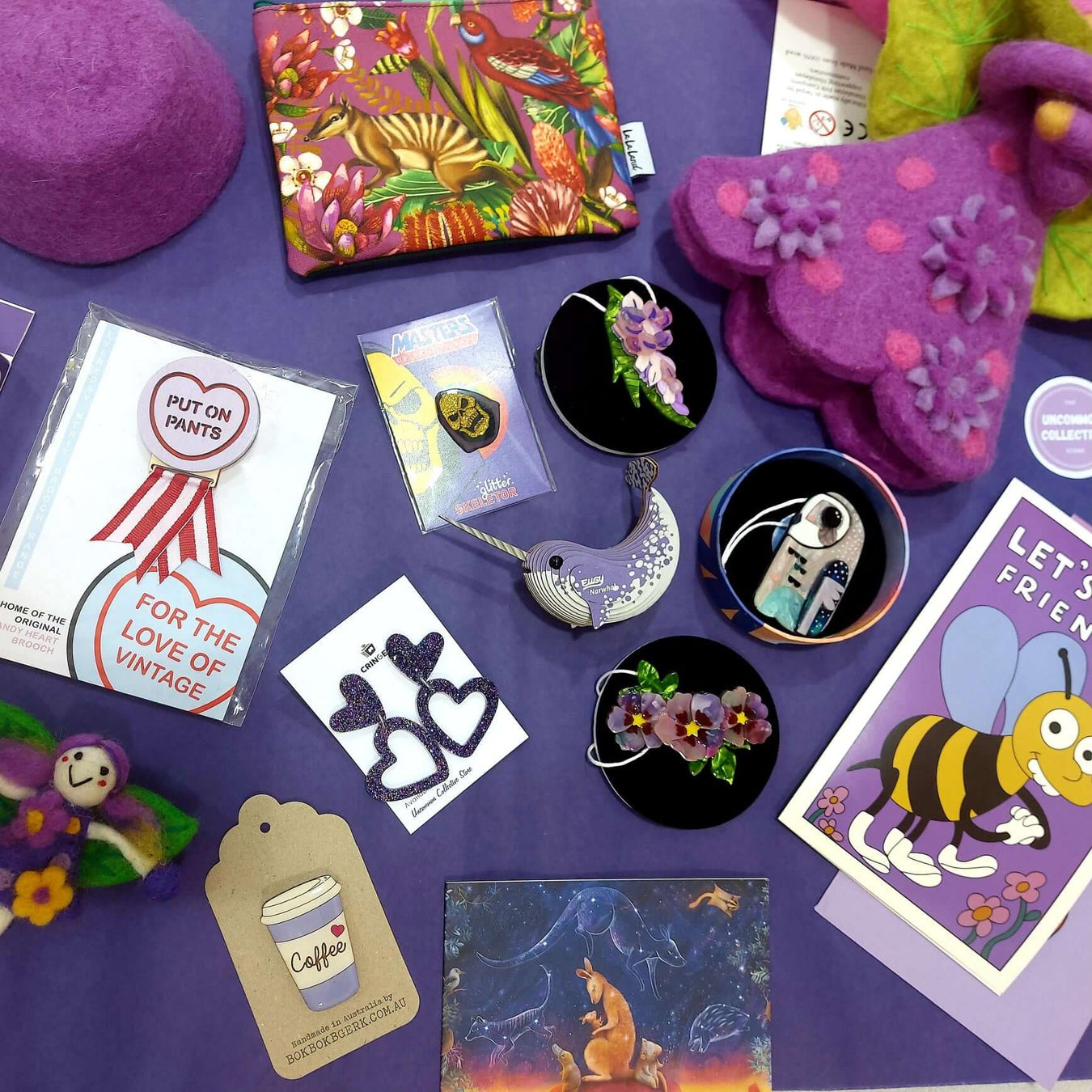 Gifts that are Purple, Different Gifts, different shapes and sizes!  People can obsess over colour, sometimes it's on brand, or just visual stimulating, it can be their favourite colour or themed to thier needs.  Good thing we are a Local Gift Shop 
