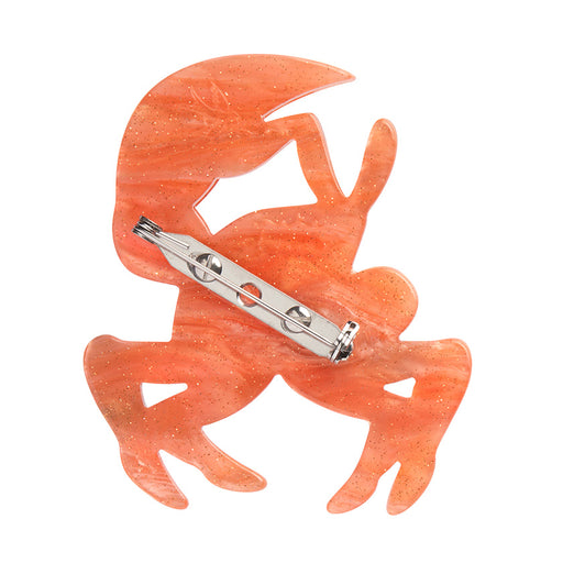 Erstwilder X Pete Cromer - Guarded Golden Ghost Crab Brooch Brooches & Lapel Pins Erstwilder   