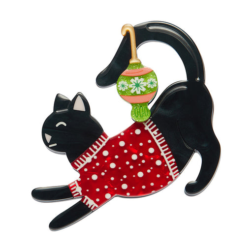 Erstwilder Brooch - Feline Festive Brooches & Lapel Pins Erstwilder   