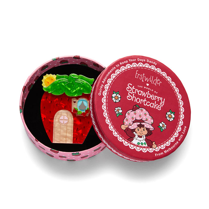 Erstwilder Strawberry Shortcake - Berry Happy Home Brooch