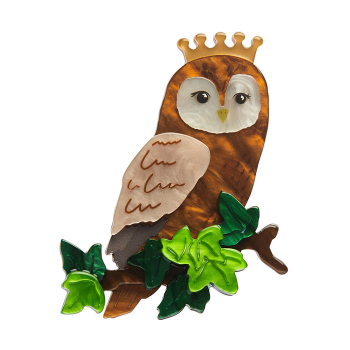 Erstwilder Brooch - Regal Woodland Owl Brooches & Lapel Pins Erstwilder   