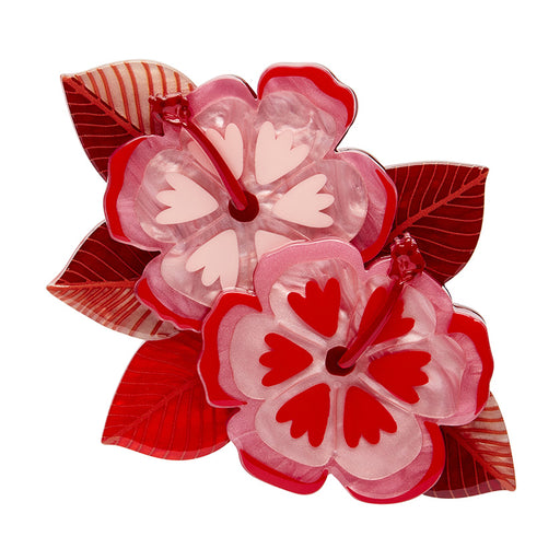 Erstwilder X Jocelyn Proust Brooch - Halcyon Hibiscus Brooches & Lapel Pins Erstwilder