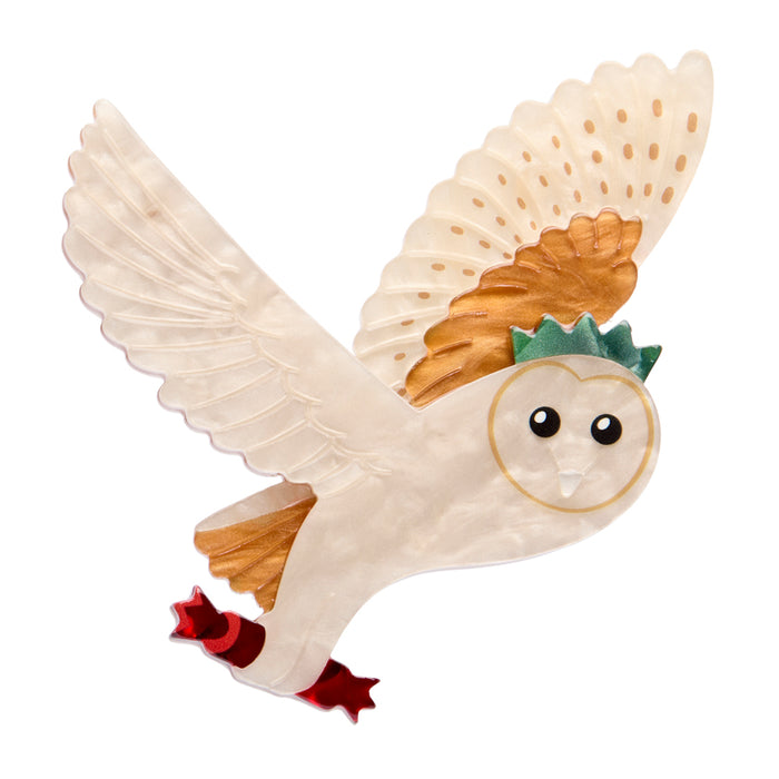 Erstwilder Christmas Brooch - Otto the Owl Brooches & Lapel Pins Erstwilder