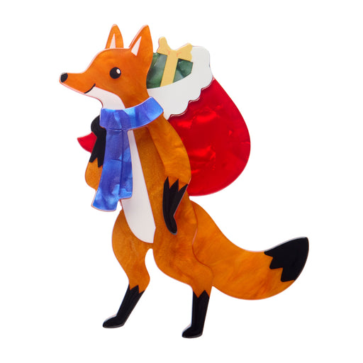 Erstwilder Christmas Brooch - Freddy the Fox Brooches & Lapel Pins Erstwilder