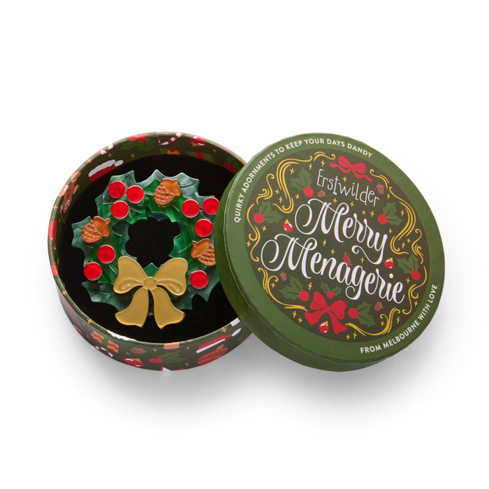 Erstwilder Christmas Brooch - Forest Wreath Brooches & Lapel Pins Erstwilder