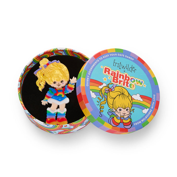 Erstwilder X Rainbow Brite - Rainbow Brite Says Hello Brooch Brooches & Lapel Pins Erstwilder