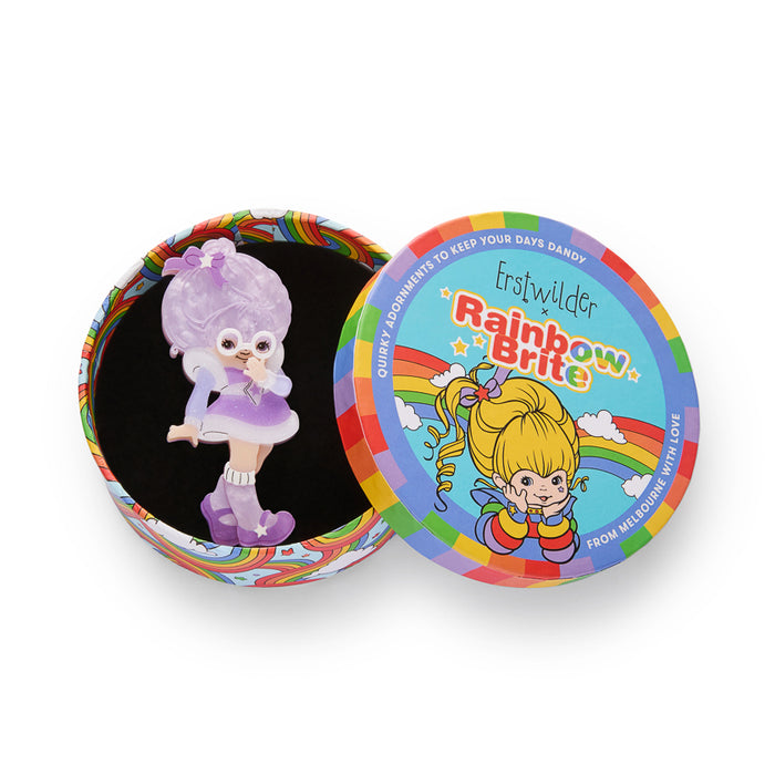 Erstwilder X Rainbow Brite - Sky Violet Brooch Brooches & Lapel Pins Erstwilder