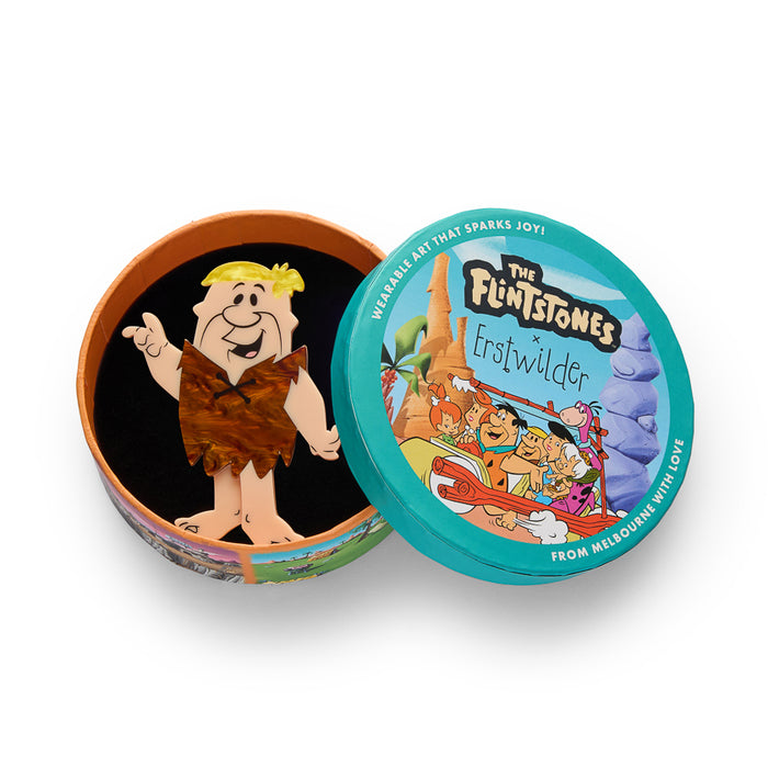 Erstwilder X Hanna Barbera - Barney Rubble Brooch Brooches Erstwilder