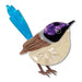 Erstwilder Rarest Kind - Purple-Crowned Fairy Wren Brooch Brooches Erstwilder