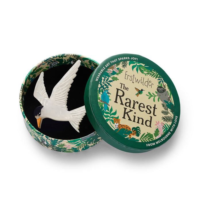 Erstwilder Rarest Kind - New Zealand Fairy Tern Brooch Brooches Erstwilder