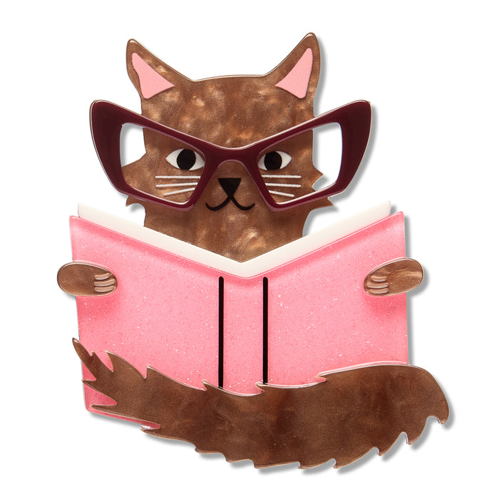 Erstwilder Brooch - Puss in Books Brooch Brooch Erstwilder