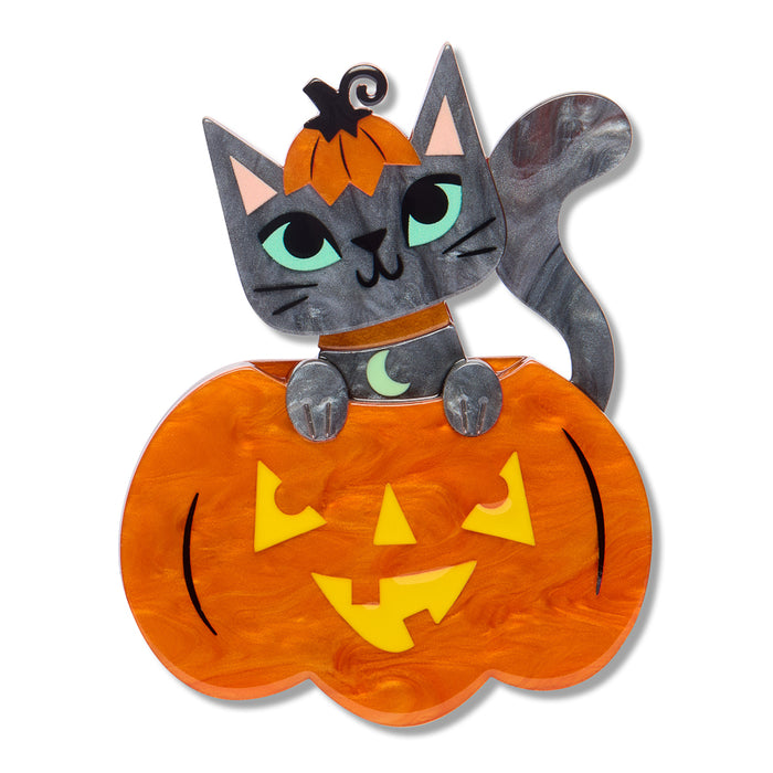 Erstwilder Brooch - Cat O'Lantern Brooch Brooches Erstwilder