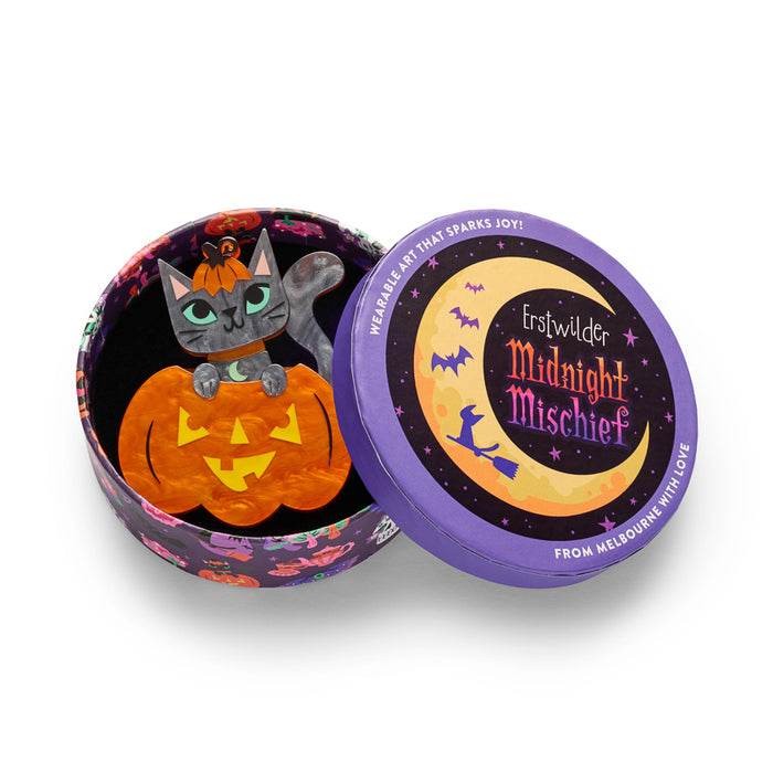 Erstwilder Brooch - Cat O'Lantern Brooch Brooches Erstwilder