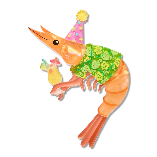 Erstwilder Brooch - Pascal the Party Prawn Brooch Brooch Erstwilder