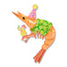 Erstwilder Brooch - Pascal the Party Prawn Brooch Brooch Erstwilder