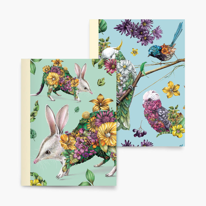 Marini Ferlazzo Pocket Notebook Set - Bilby & Birds