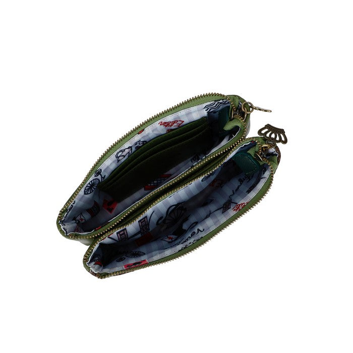 Vendula London Douple Zip Coin Purse - The Queen Elizabeth Pub Handbags, Wallets & Cases Vendula London