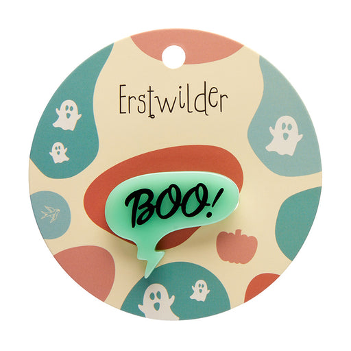 Erstwilder Halloween MINI Brooch - Boo! GITD Brooches & Lapel Pins Erstwilder   