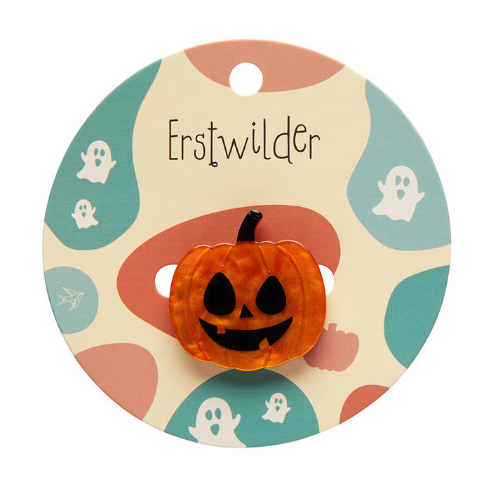 Erstwilder Halloween MINI Brooch - Jack O Lantern Brooches & Lapel Pins Erstwilder   