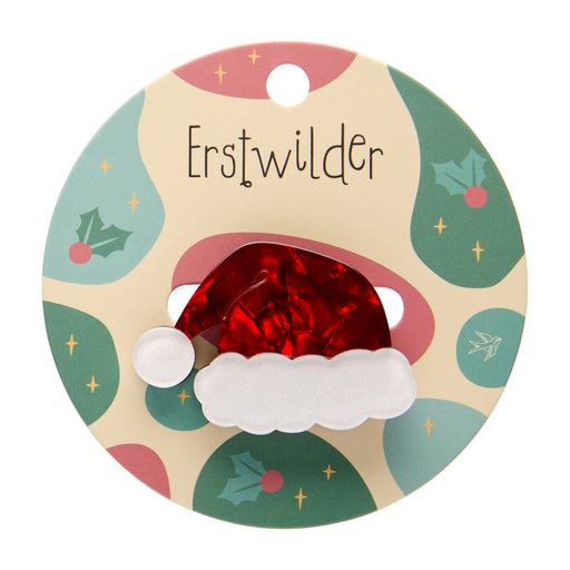 Erstwilder Christmas - Santa's New Hat Simplified Mini Brooch Brooches & Lapel Pins Erstwilder