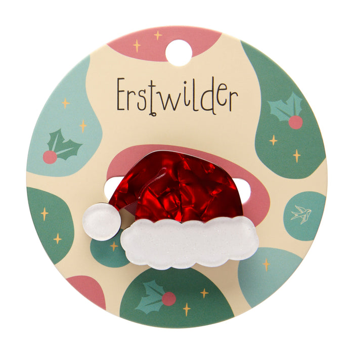 Erstwilder Christmas - Santa's New Hat Simplified Mini Brooch Brooches & Lapel Pins Erstwilder