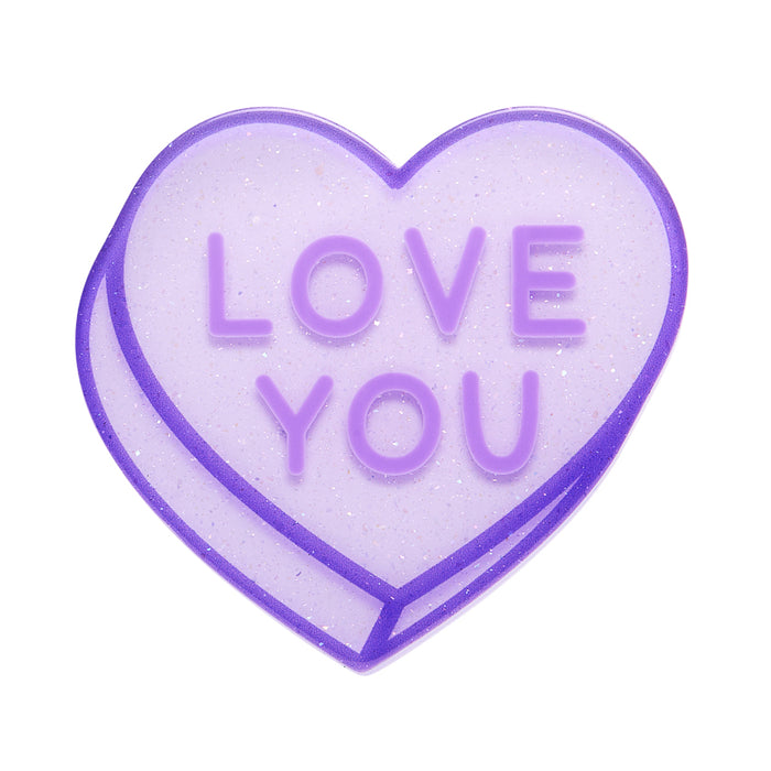 Erstwilder Sweet Valentine - MINI Brooches - PICK ONE Brooches & Lapel Pins Erstwilder Candy Heart Purple