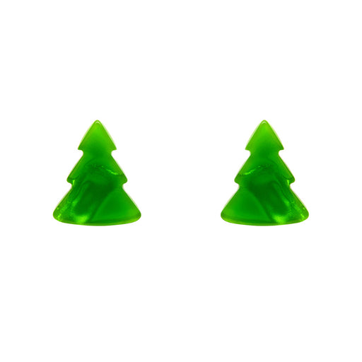 Erstwilder Essentials - Tree Green Ripple Stud Earrings Earrings Erstwilder   