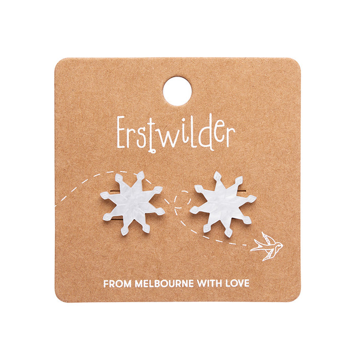 Erstwilder Essentials - Snowflake Ripple Stud Earrings Earrings Erstwilder   