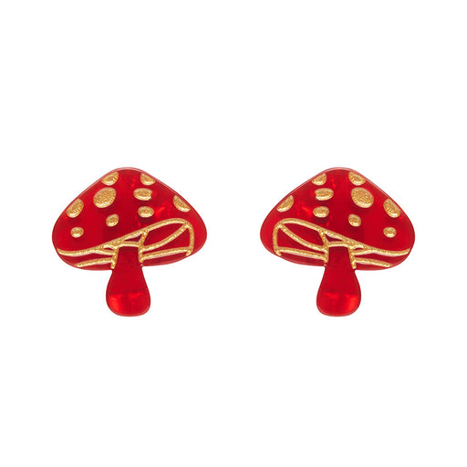 Erstwilder Essentials - Red Mushroom Stud Earrings Earrings Erstwilder   