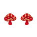 Erstwilder Essentials - Red Mushroom Stud Earrings Earrings Erstwilder   