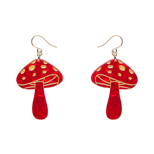 Erstwilder Essentials - Red Mushroom Drop Earrings Earrings Erstwilder   