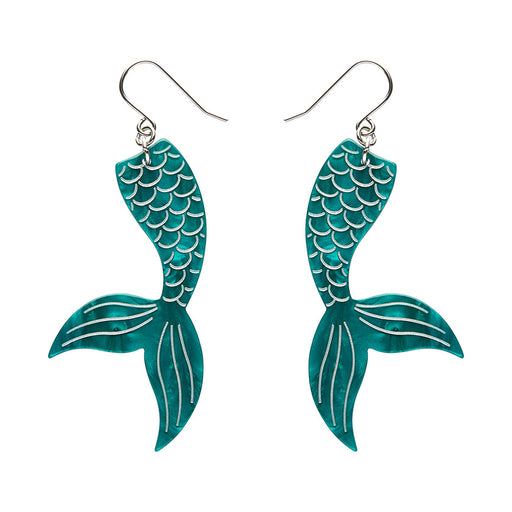 Erstwilder Essentials - Mermaid Tail Earrings Aqua Earrings Erstwilder   