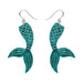 Erstwilder Essentials - Mermaid Tail Earrings Aqua Earrings Erstwilder   