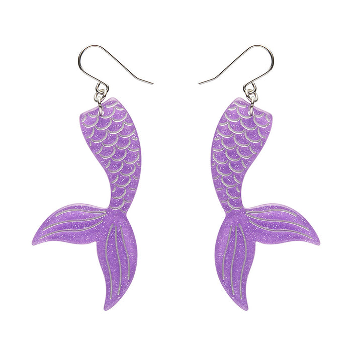 Erstwilder Essentials - Mermaid Tail Earrings Violet Earrings Erstwilder   