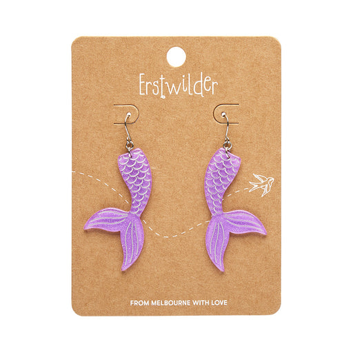 Erstwilder Essentials - Mermaid Tail Earrings Violet Earrings Erstwilder   