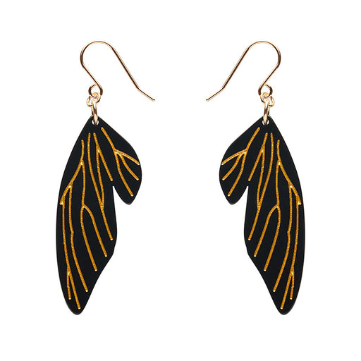 Erstwilder Essentials - Fairy Wings Earrings Black Earrings Erstwilder   