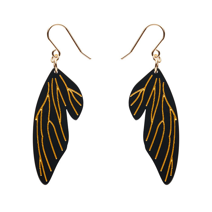 Erstwilder Essentials - Fairy Wings Earrings Black Earrings Erstwilder   