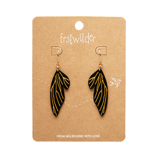 Erstwilder Essentials - Fairy Wings Earrings Black Earrings Erstwilder   