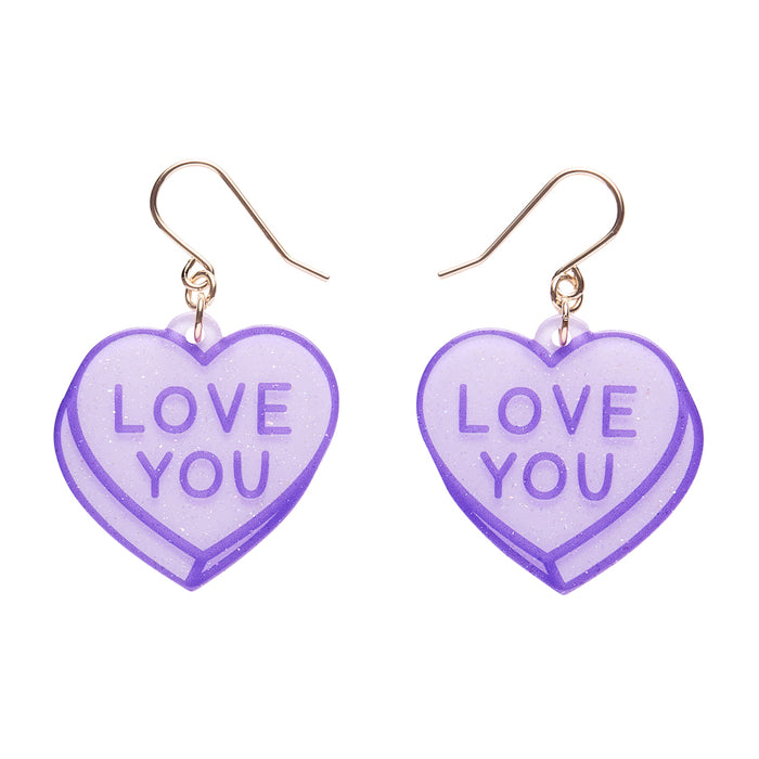 Erstwilder Sweet Valentine - Essentials - PICK ONE Earrings Erstwilder Candy Heart Purple