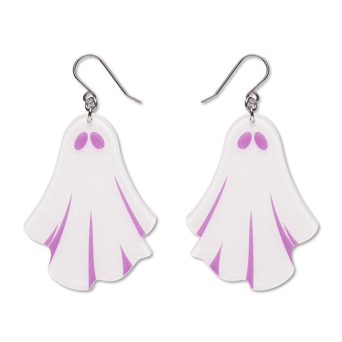 Erstwilder - Ghostie Drop Earrings - White Earrings Erstwilder