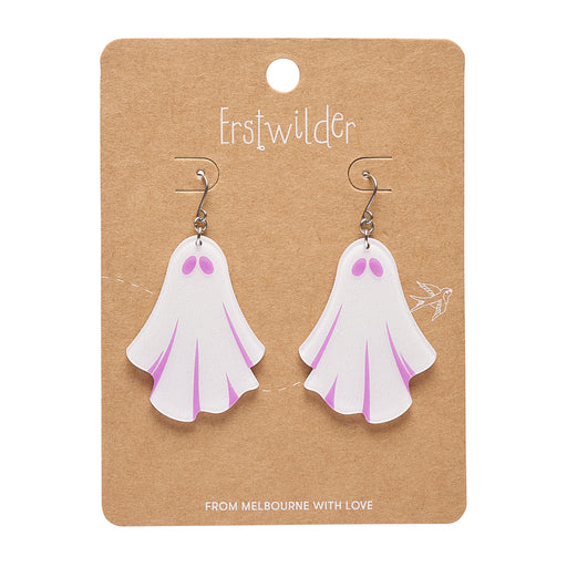 Erstwilder - Ghostie Drop Earrings - White Earrings Erstwilder
