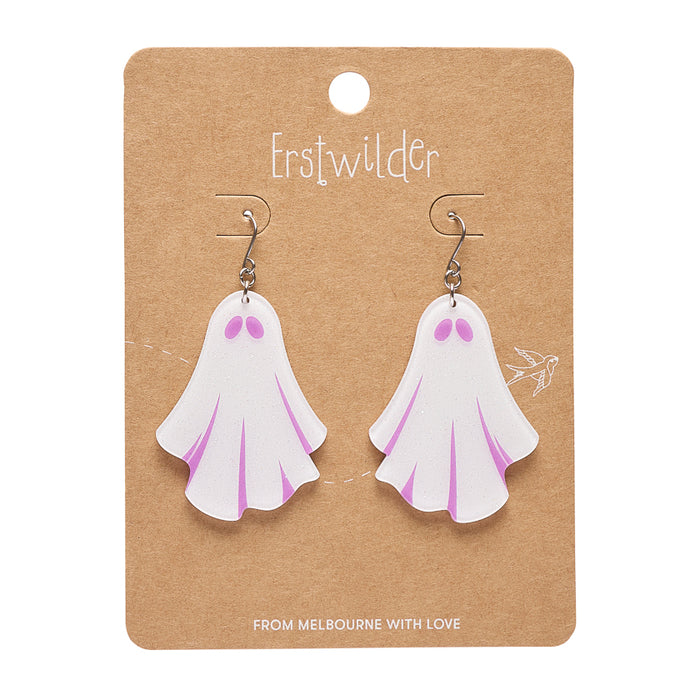 Erstwilder - Ghostie Drop Earrings - White Earrings Erstwilder