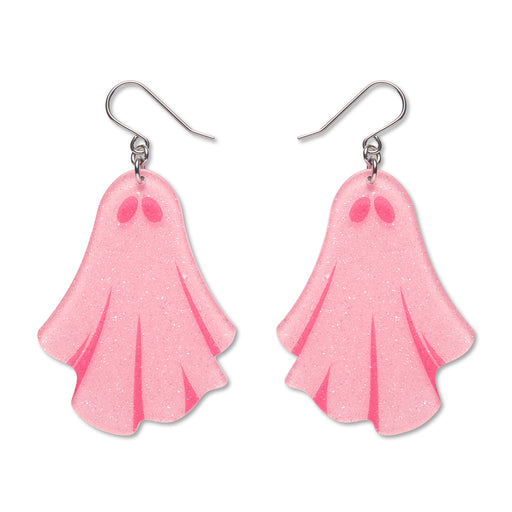 Erstwilder - Ghostie Drop Earrings - Pink Earrings Erstwilder