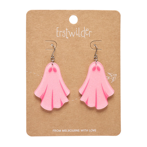 Erstwilder - Ghostie Drop Earrings - Pink Earrings Erstwilder