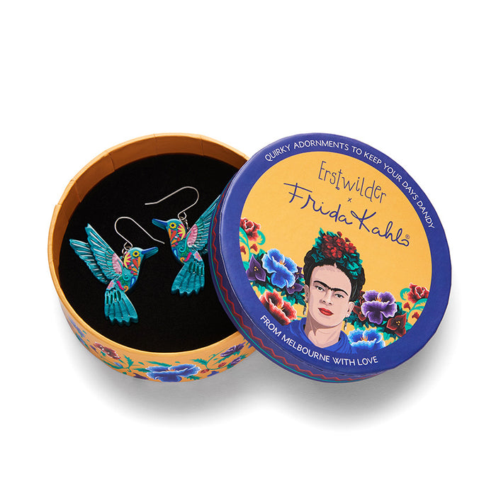 Erstwilder X Frida Kahlo - Frida's Hummingbird Drop Earrings Earrings Erstwilder   