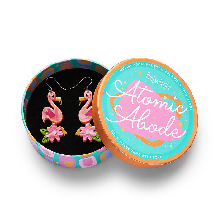 Erstwilder Atomic Abode - Let's Flamingle Earrings Brooches & Lapel Pins Erstwilder   