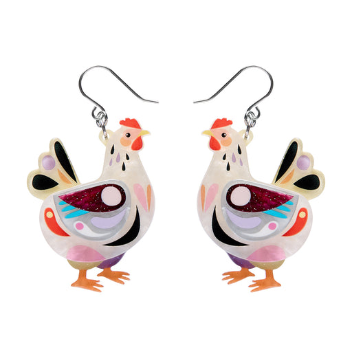 Erstwilder X Pete Cromer Easter - Clara the Chicken Earrings Earrings Erstwilder