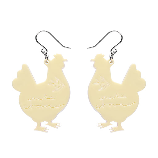 Erstwilder X Pete Cromer Easter - Clara the Chicken Earrings Earrings Erstwilder